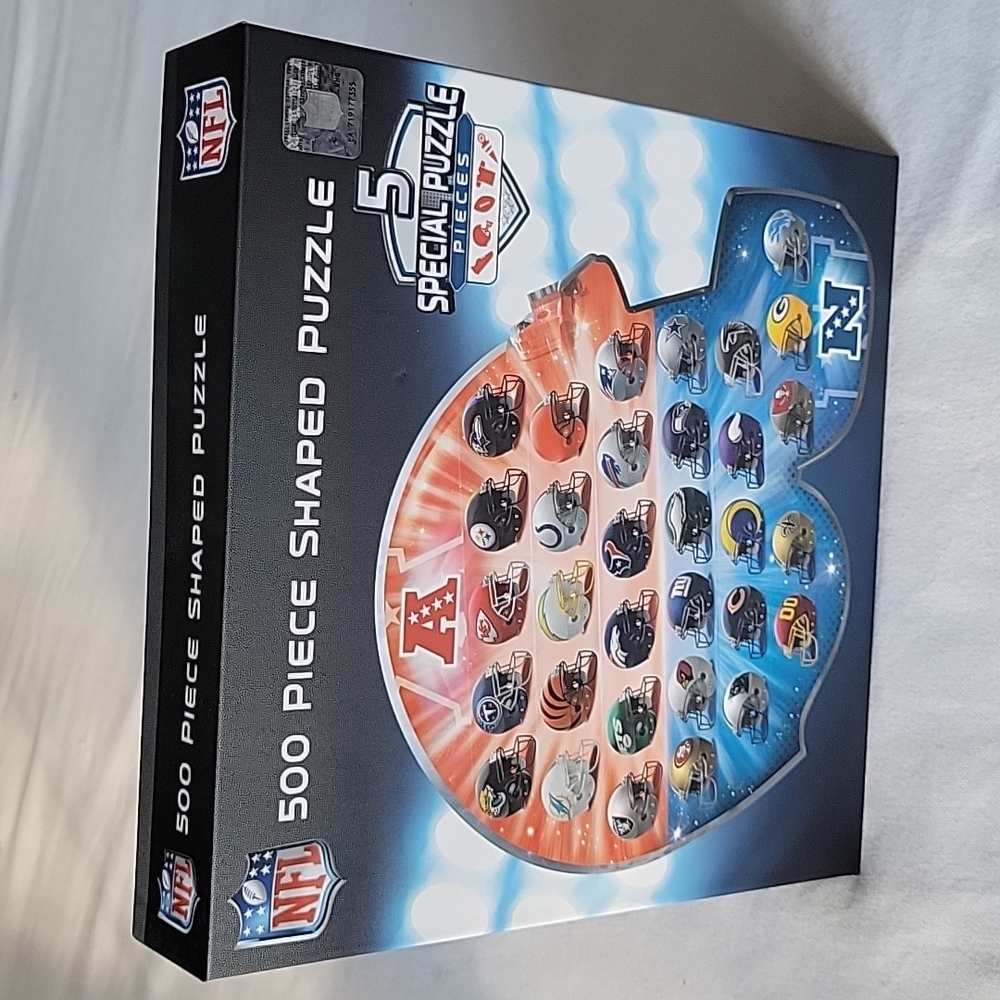 NFL Football Helmet Shaped Puzzle 500 Pieces.  III
